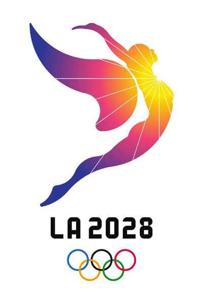 The official logo for the 2028 Summer Olympic Games in Los Angeles.