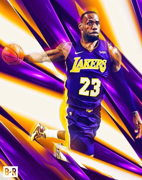 Amazing fan art of LeBron James in the purple and gold.