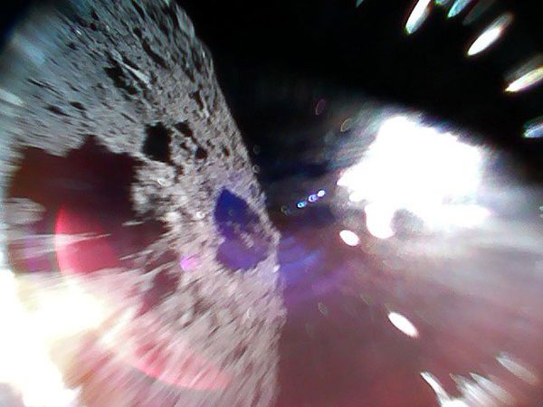 A snapshot taken by Japan's MINERVA-II Rover-1A as it 'hopped' along asteroid Ryugu's surface on September 22, 2018 (Japan Time).