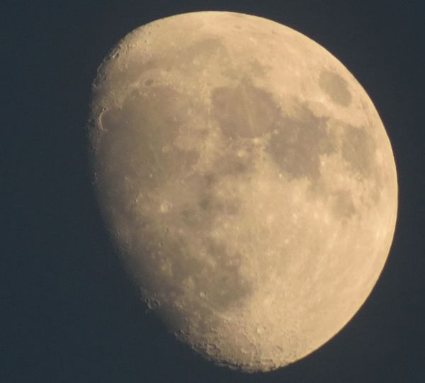 A snapshot of the Moon (in its Waxing Gibbous phase) that I took with my Nikon D3300 DSLR camera...on November 18, 2018.