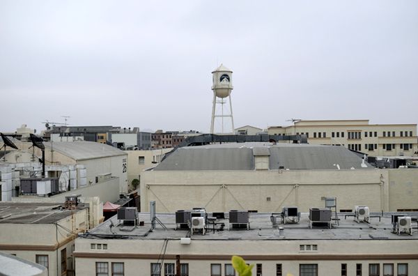 A snapshot of Paramount Pictures as seen from the Gower parking structure across the street...on July 31, 2017.