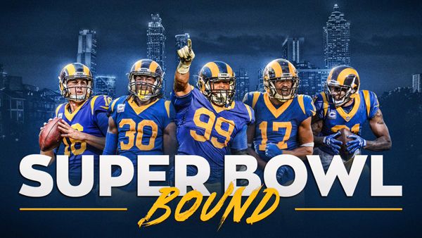 The Los Angeles Rams are headed to Super Bowl 53...which will be held in Atlanta, Georgia, on February 3, 2019.