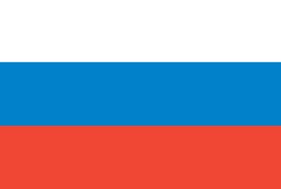 The Russian flag.