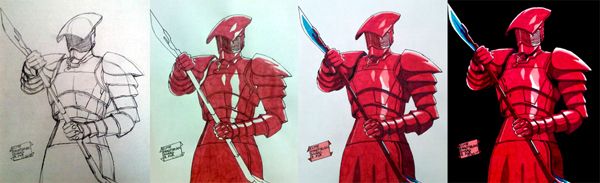Work-in-progress photos of my Elite Praetorian Guard drawing. Work-in-progress photos of my Elite Praetorian Guard drawing.