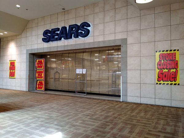 The Sears department store at Puente Hills Mall (in the City of Industry, CA) permanently closed down on September 3, 2018.