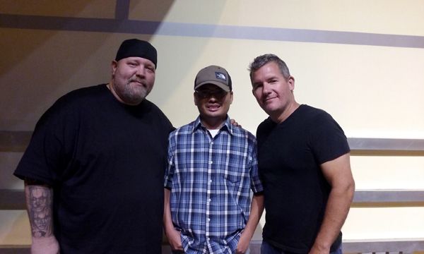 Posing with SIR NOFACE director Chad Calek and producer Justin Holstein after the film's screening at the City National Grove of Anaheim...on September 10, 2017. Posing with SIR NOFACE director Chad Calek and producer Justin Holstein after the film's screening at the City National Grove of Anaheim...on September 10, 2017.