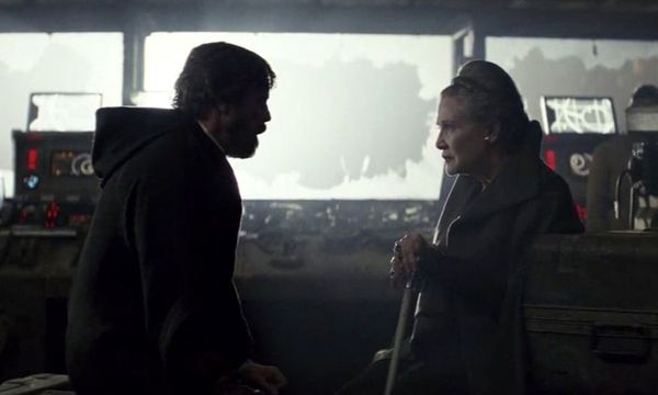 Mark Hamill and the late Carrie Fisher, in this scene from last year's THE LAST JEDI, will return for STAR WARS: EPISODE IX...with unused footage of Fisher from 2015's THE FORCE AWAKENS being employed in next year's Skywalker saga finale. Mark Hamill and the late Carrie Fisher, in this scene from last year's THE LAST JEDI, will return for STAR WARS: EPISODE IX...with unused footage of Fisher from 2015's THE FORCE AWAKENS being employed in next year's Skywalker saga finale.