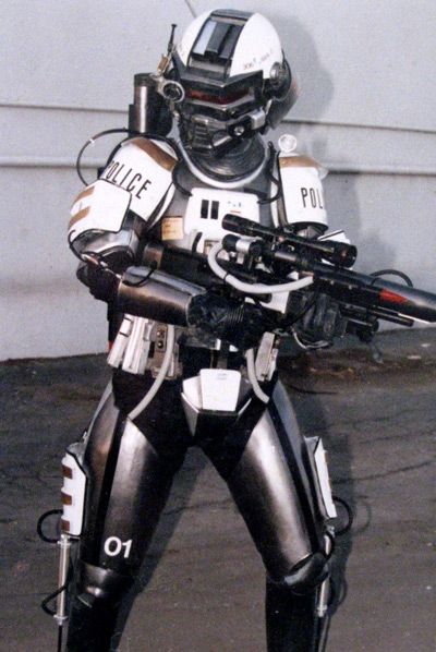 The prototype armor initially worn by Zachary Stone on SUPER FORCE.