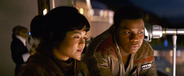 Rose Tico (Kellie Marie Tran) and Finn (John Boyega) share a moment on the planet Canto Bight in STAR WARS: THE LAST JEDI. Rose Tico (Kellie Marie Tran) and Finn (John Boyega) share a moment on the planet Canto Bight in STAR WARS: THE LAST JEDI.