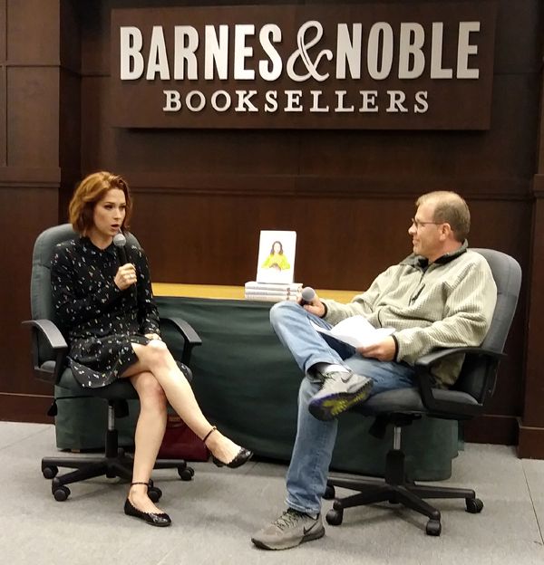 Ellie Kemper and Paul Lieberstein discuss Kemper's new book MY SQUIRREL DAYS at The Grove's Barnes & Noble bookstore in Los Angeles...on October 10, 2018.