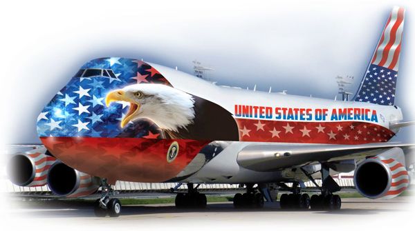 Donald Trump's version of Air Force One? This satirical artwork isn't so far-fetched.