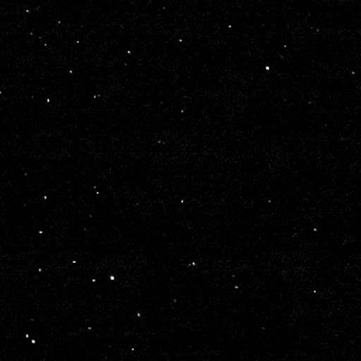 An animated GIF showing the night side of Ultima Thule as NASA's New Horizons spacecraft flew past the Kuiper Belt object on January 1, 2019 (Eastern Time).