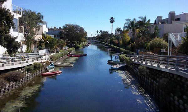 Visiting the Venice Canal Historic District south of downtown Los Angeles...on January 30, 2017.