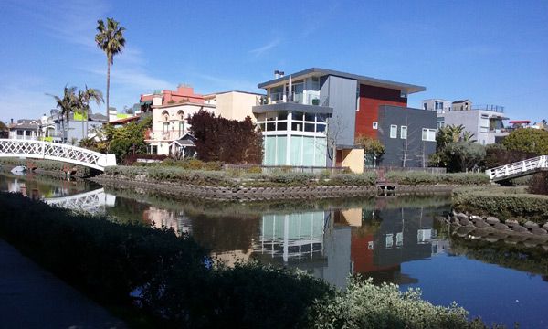 A condo and other dwellings located in the middle of the Venice Canal Historic District...on January 30, 2017.
