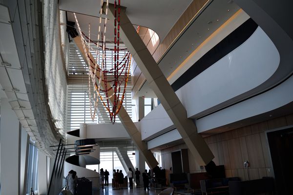 A snapshot of the Wilshire Grand Center's hotel lobby at the 70th floor...on July 26, 2017.