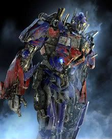 A battle-scarred Optimus Prime in TRANSFORMERS: REVENGE OF THE FALLEN.