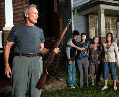 Clint Eastwood plays a Korean War veteran who befriends his Hmong neighbors in GRAN TORINO.