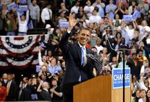 Barack Obama officially becomes President of the United States on January 20.