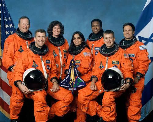 The space shuttle Columbia crew, of flight STS-107.