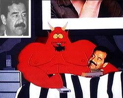 Saddam Hussein spoons with Satan in one TV episode of SOUTH PARK.