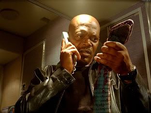 Samuel L. Jackson in SNAKES ON A PLANE.