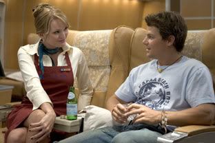Sunny Mabrey (the chick from SPECIES II) and Nathan Phillips in SNAKES ON A PLANE.