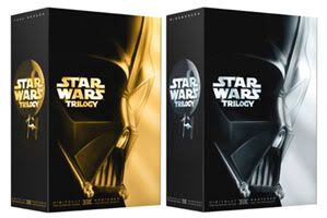 The original Star Wars trilogy on DVD