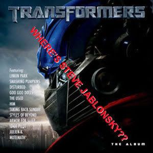 TRANSFORMERS Soundtrack cover...altered.