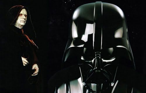 Promo pics of Episode III Darth Vader and Emperor Palpatine.