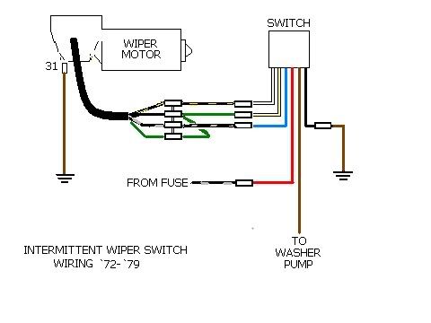 Replace wiper switch with relay?? - Shoptalkforums.com  Wiring Diagram Windshield Wiper Switch    Shoptalkforums.com