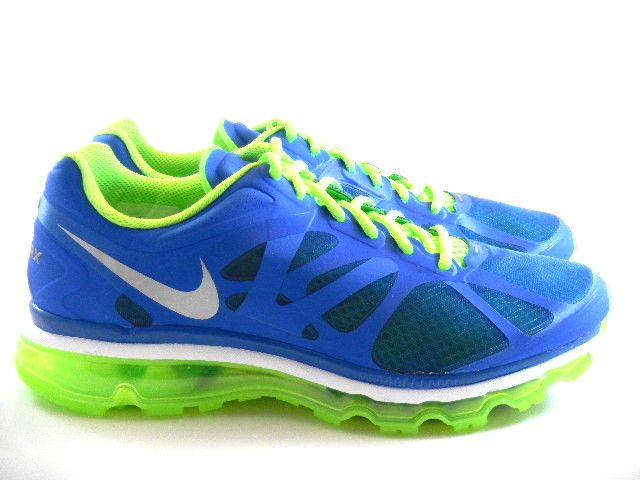 blue and lime green nike