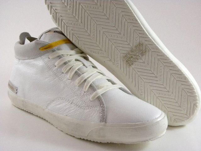 New Diesel Midday White Leather Casual Sneakers Walking/Work Fashion