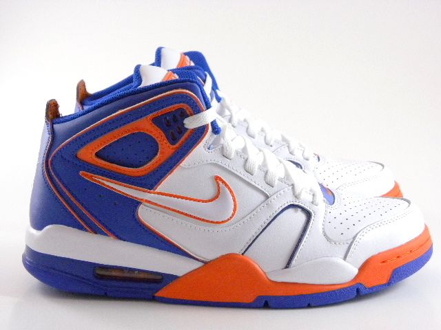 white orange blue nikes