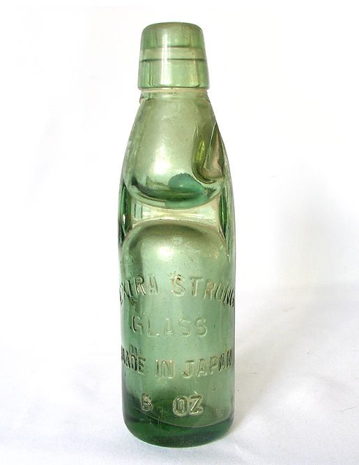 Antique Aerated Soda Water Green Bottle Marble Codd Type Bottle Made In