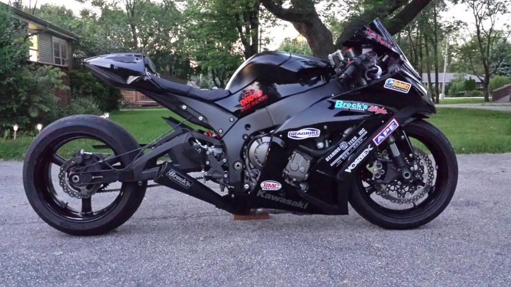 1113 ZX10 swingarm extensions, chain, & brakeline