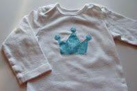 Embellished Onesie | Robo Crown | 6-12 month *Reduced*