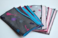 *Pinky Punk/Rock-n-Roll Mixture* 6 pack Knit/Cotton Velour Wipes