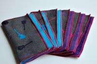 *Rock-n-Roll* 6 pack Knit/Cotton Velour Wipes
