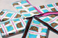 *Here Kitty Witty* 6 pack Knit/Cotton Velour Wipes ~Black Friday Sale~