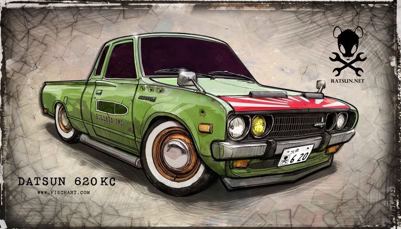 Datsun 620 KC Bullets INC The kink on the door that follows all the way 