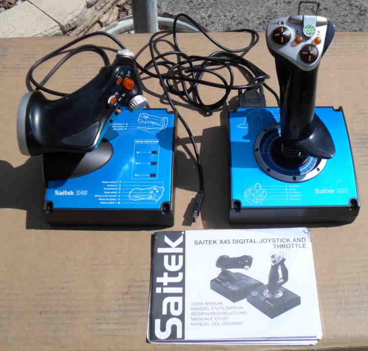 Saitek x45 Digital Joystick Throttle Flight Simulator USB PC Game ...