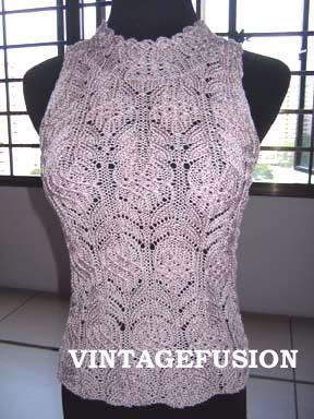 hand knitted silk top