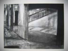 Tang Ling Nah Singapore artist in charcoal