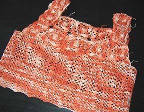 crochet variegated fishnet lace