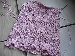knitted lace silk tunic