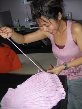 seaming knit dress