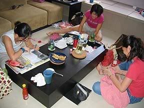 group knitting class in Singapore