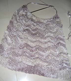 hand knit zigzag pattern