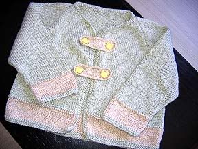 hand knit cotton baby jacket