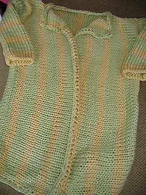 hand knit stripes baby jacket